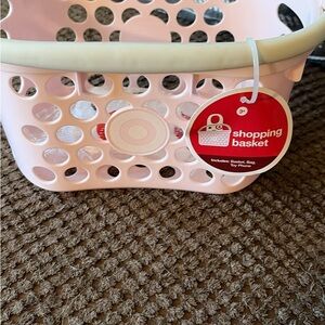 Target mini Pink Shopping Basket perfect for Valentine’s Day!
